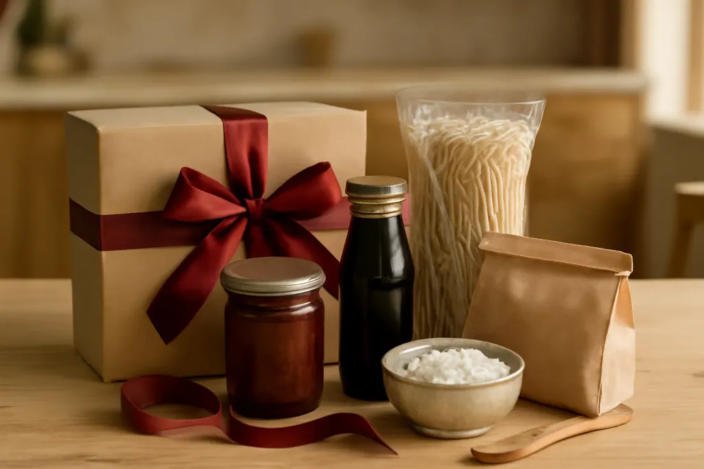 Editorial photograph representing Asian Pantry Gift Set Ideas