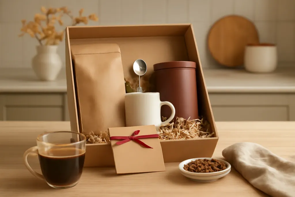Editorial photograph representing Coffee Tasting Gift Set