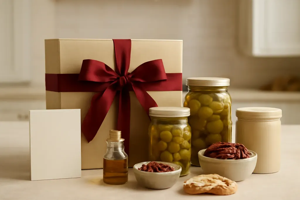 Editorial photograph representing Mediterranean Pantry Gift Set