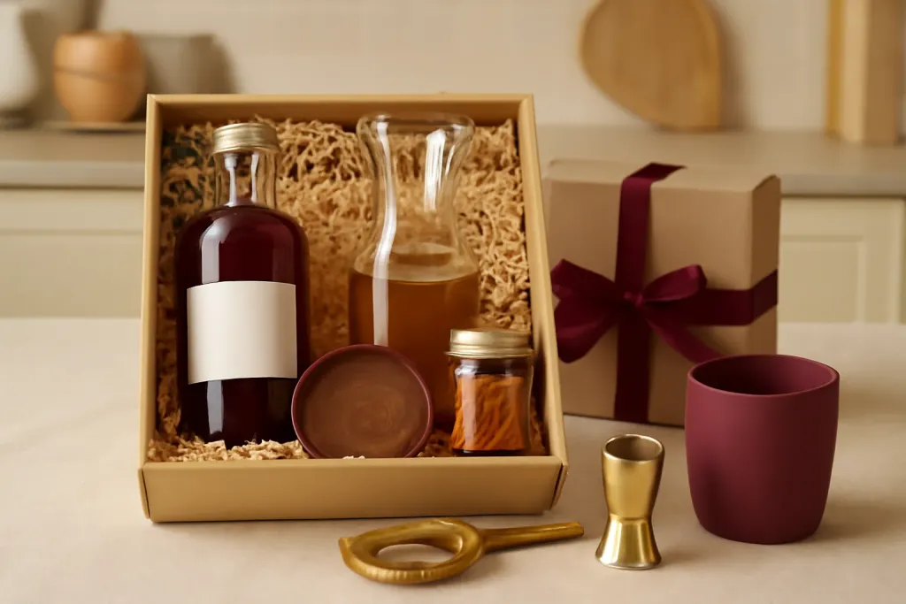 Editorial photograph representing Mocktail Gift Set Ideas