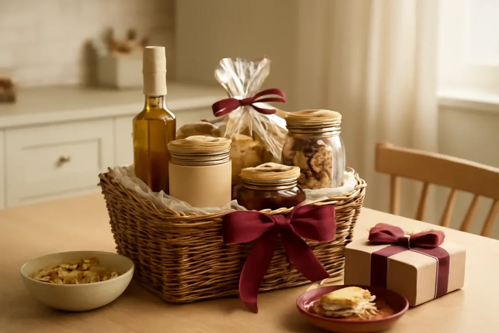 Editorial photograph illustrating Choose a Theme That Keeps the Basket Cohesive from the Pasta Lover Gift Basket guide