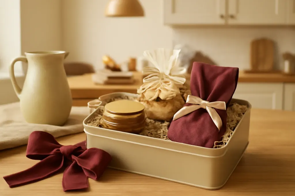 Editorial photograph illustrating What to Put Inside the Tin from the Personalized Tea Tin Gifts guide